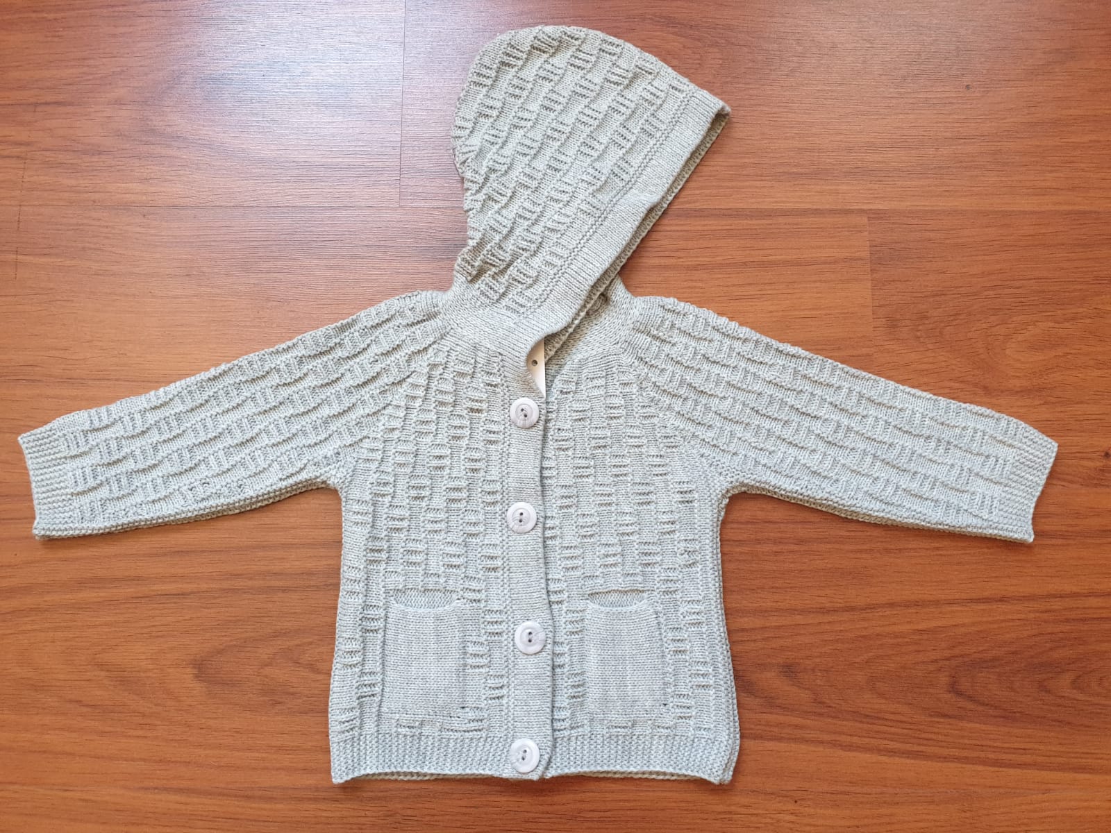 Kapüşonlu Cepli Triko Hırka